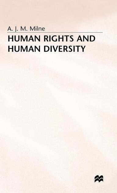 Human Rights and Human Diversity (inbunden)