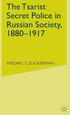 The Tsarist Secret Police in Russian Society, 1880-1917