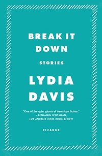 Break It Down Lydia Davis Haftad Bokus