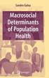 Macrosocial Determinants of Population Health