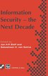 Information Security - the Next Decade