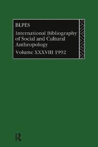 IBSS: Anthropology: 1992 Vol 38 (inbunden)