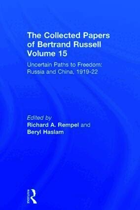 Collected Papers of Bertrand Russell, Volume 15 (inbunden)