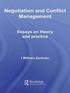 Negotiation and Conflict Management