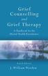 Grief Counselling and Grief Therapy