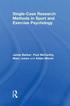 Single-Case Research Methods in Sport and Exercise Psychology