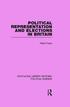 Political Representation and Elections in Britain (Routledge Library Editions: Political Science Volume 12)