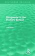 Geography in the Primary School (Routledge Revivals)