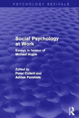 Social Psychology at Work (Psychology Revivals) (inbunden)