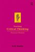 Teaching Critical Thinking