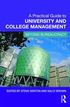 Practical Guide to University and College Management