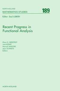 Recent Progress in Functional Analysis (inbunden)