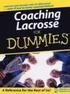 Coaching Lacrosse For Dummies