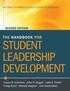 The Handbook for Student Leadership Development