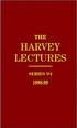 Harvey Lectures Series 94, 1998-1999