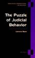 The Puzzle of Judicial Behavior