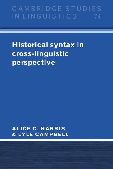 Historical Syntax in Cross-Linguistic Perspective (inbunden)