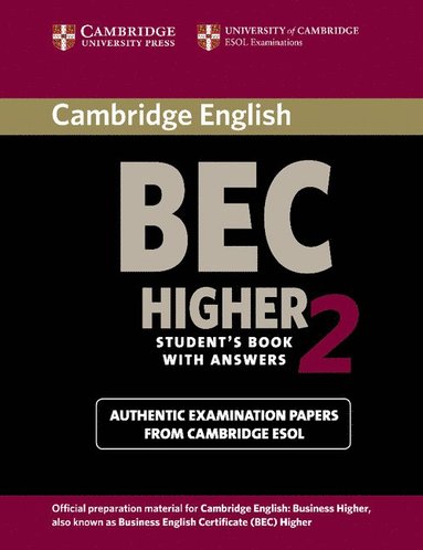 Cambridge BEC 2 Higher Student's Book with Answers (hftad)