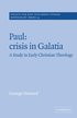 Paul: Crisis in Galatia