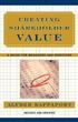 Creating Shareholder Value