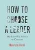 How to Choose a Leader