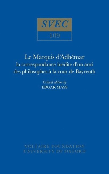 Le Marquis d'Adhémar (häftad)