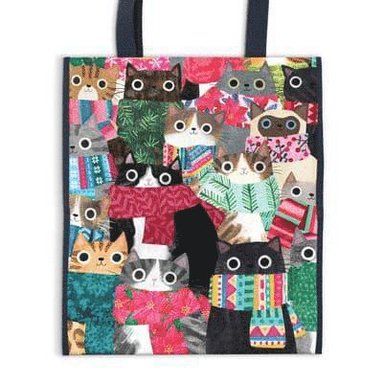 Wintry Cats Reusable Shopping Bag (inbunden)