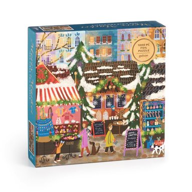 Joy Laforme Merry Market 1000 Piece Foil Puzzle in a Square Box (pussel)