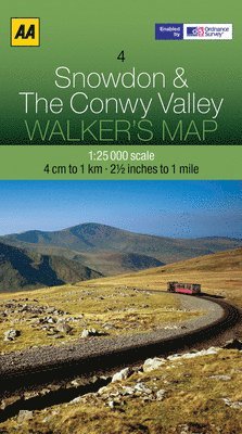 Walker's Map Snowdon & Conwy Valley (h�ftad)