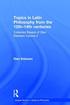 Topics in Latin Philosophy from the 12th-14th centuries