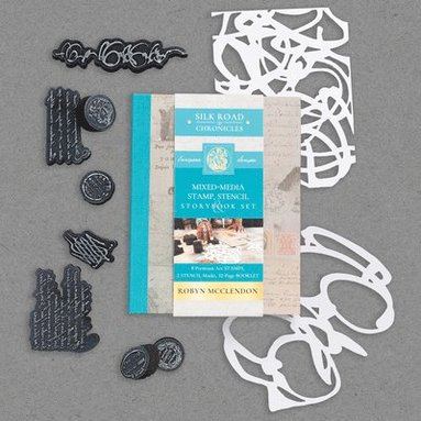 Mixed-Media Stamp, Stencil, and Storybook Set European Scripts: 8 Premium Art Stamps, 2 Stencil Masks, and 32-Page Instruction Booklet; Great for Gel Plate Printing (häftad)