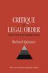 Critique of the Legal Order