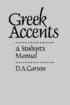 Greek Accents  A Student`s Manual