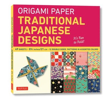 Origami Paper - Traditional Japanese Designs - Large 8 1/4" (hftad)