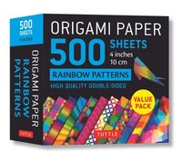 Origami Paper Rainbow Patterns 500 Sheets 10cm (häftad)
