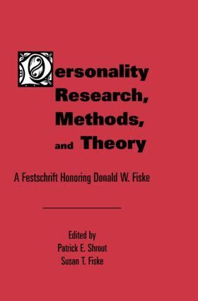Personality Research, Methods, and Theory (h�ftad)