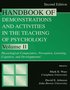 Handbook of Demonstrations and Activities in the Teaching of Psychology