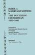 Index to Marriage Notices in the Southern Churchman, 1835-1941