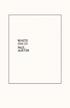 White Spaces: Selected Poems and Early Prose