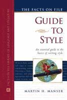 The Facts on File Guide to Style (inbunden)