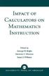 Impact of Calculators on Mathematics Instruction