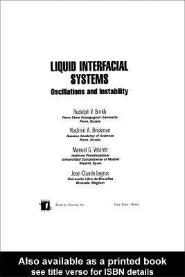 Liquid Interfacial Systems (inbunden)
