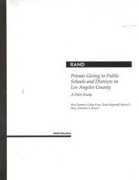 Private Giving to Public Schools and Districts in Los Angeles County (häftad)