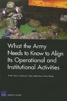 What the Army Needs to Know to Align its Operational and Institutional Activities (h�ftad)