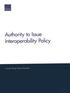 Authority to Issue Interoperability Policy