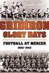 Gridiron Glory Days: Football at Mercer, 1892-1942