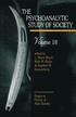 Psychoanalytic Study of Society, V. 18
