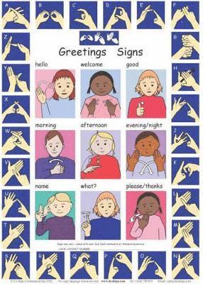 Let's Sign: BSL Greetings Signs and Fingerspelling A2 Wallchart - Cath ...