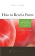 How to Read a Poem: Based on the Billy Collins Poem 'Introduction to Poetry' (Field Guide Series)