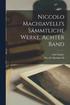 Niccolo Machiavelli's Smmtliche Werke, Achter Band